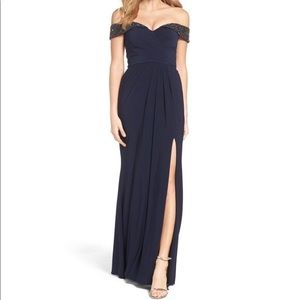 Xscape Navy Gown